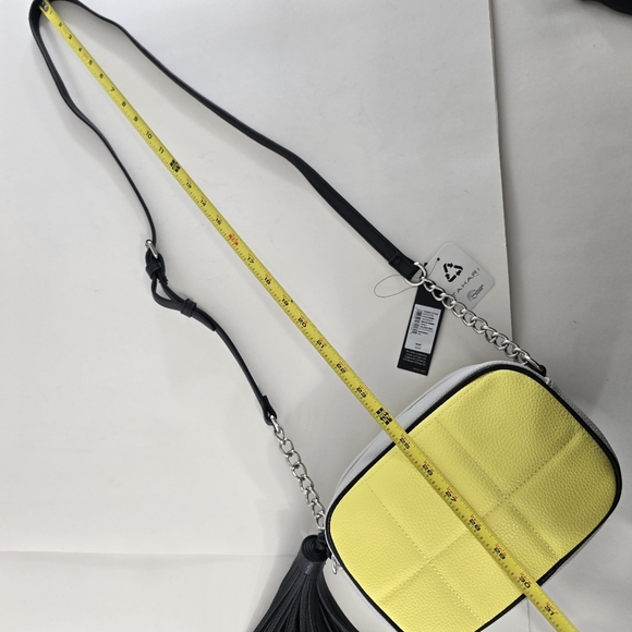 Tahari Quincy Colorblock Hobo Bag Quilt Faux Leather Recycled Tassel Hanbag NWT - Picture 13 of 14